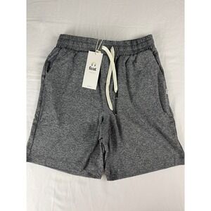 Feat Roam Short Mens S Gray FlowTech Athletic Loungewear Heathered Drawstring